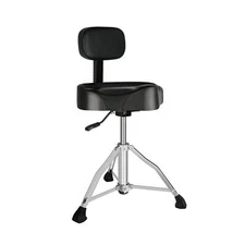EASTROCK Drum Throne with Backrest Airlift Drum Chair Motorcycle Style Height...