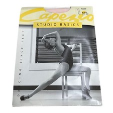 Capezio Studio Basics Ballet Pink Tights Small Adult Footed Semi Opaque 1825