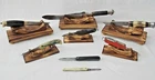 Handcrafted Wooden display knife stand rack holder collectors stand 2 sizes