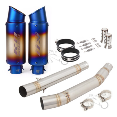 GSX1300R for Suzuki Hayabusa 2008-2020 Slip on Muffler Blue Exhaust Pipe System