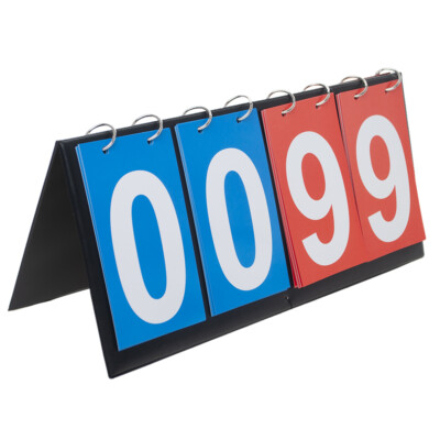 4 Digit Portable Table Top Score Keeper Foldable Scoreboard Flipper 0-99 GOGO