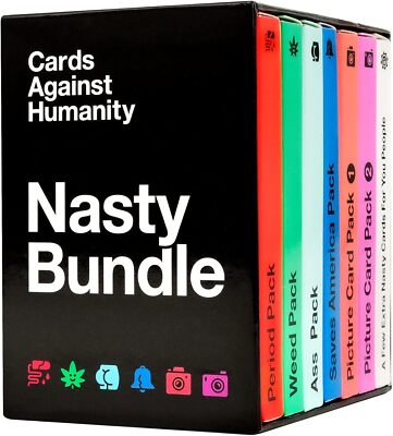 Cards against Humanity Nasty Bundle 6 Themed Packs 10 New Cards