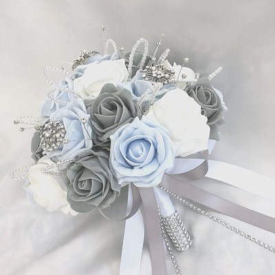 baby blue flower arrangements