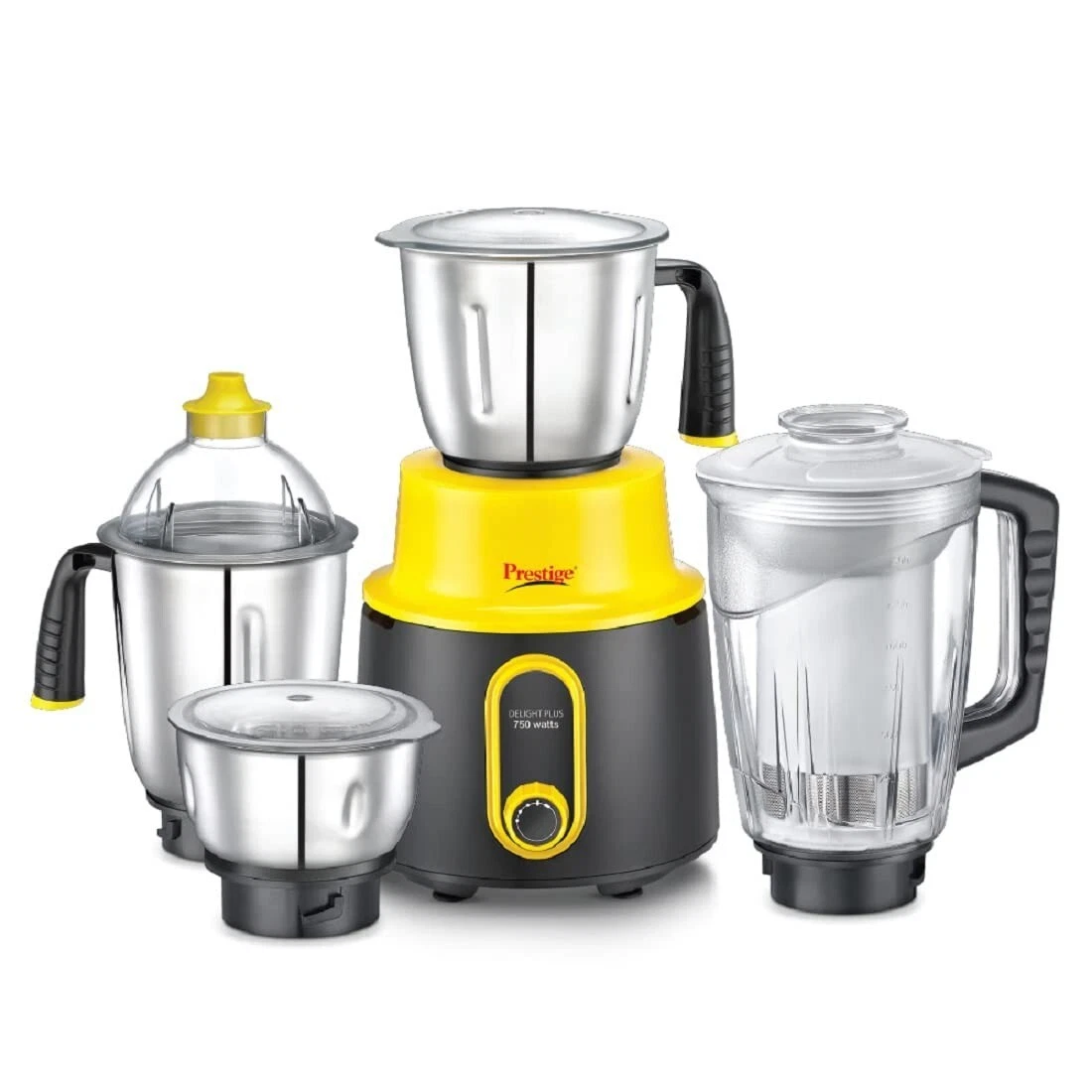 Prestige Delight Plus 750 W Mixer Grinder With 3 SS Jars and 1 Juicer Jar
