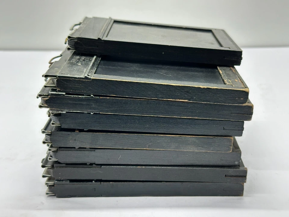 Lot of 15 Folmer Graflex Graphic 3-1/4" x 4-1/4" Film Holders Early Wood 4x3 - Image 4 of 4