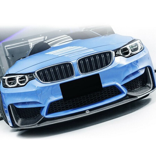 Divisor de labios de parachoques delantero para 15-20 BMW M3 F80 M4 F82 F83 MP estilo fibra de carbono - Imagen 4 de 14