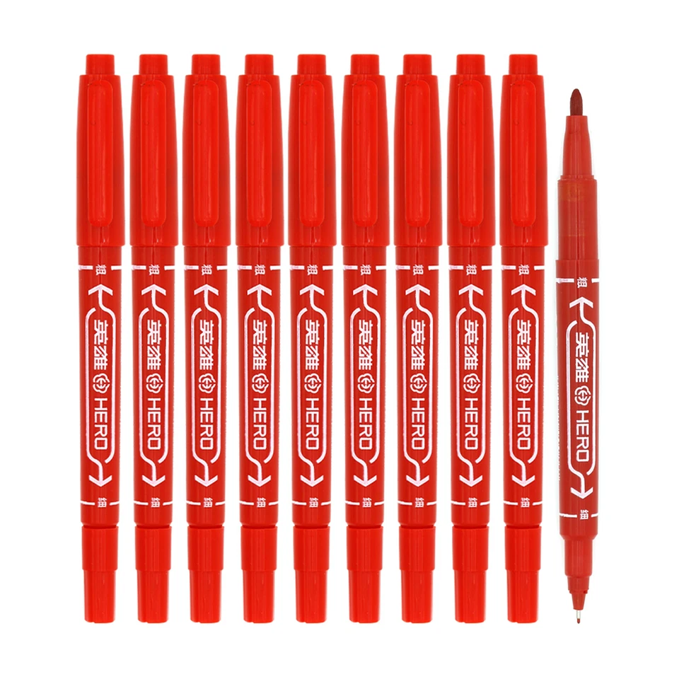 10x Vignette Felt Tip Fineliners Dual Nibs Permanent Marking Pens Black Blue Red - image 3 of 4