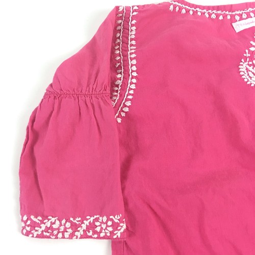Alejandra Kearl Girls Top 4-5 Years Pink Embroidered Tunic Cotton 3/4 Sleeve - Picture 5 of 10