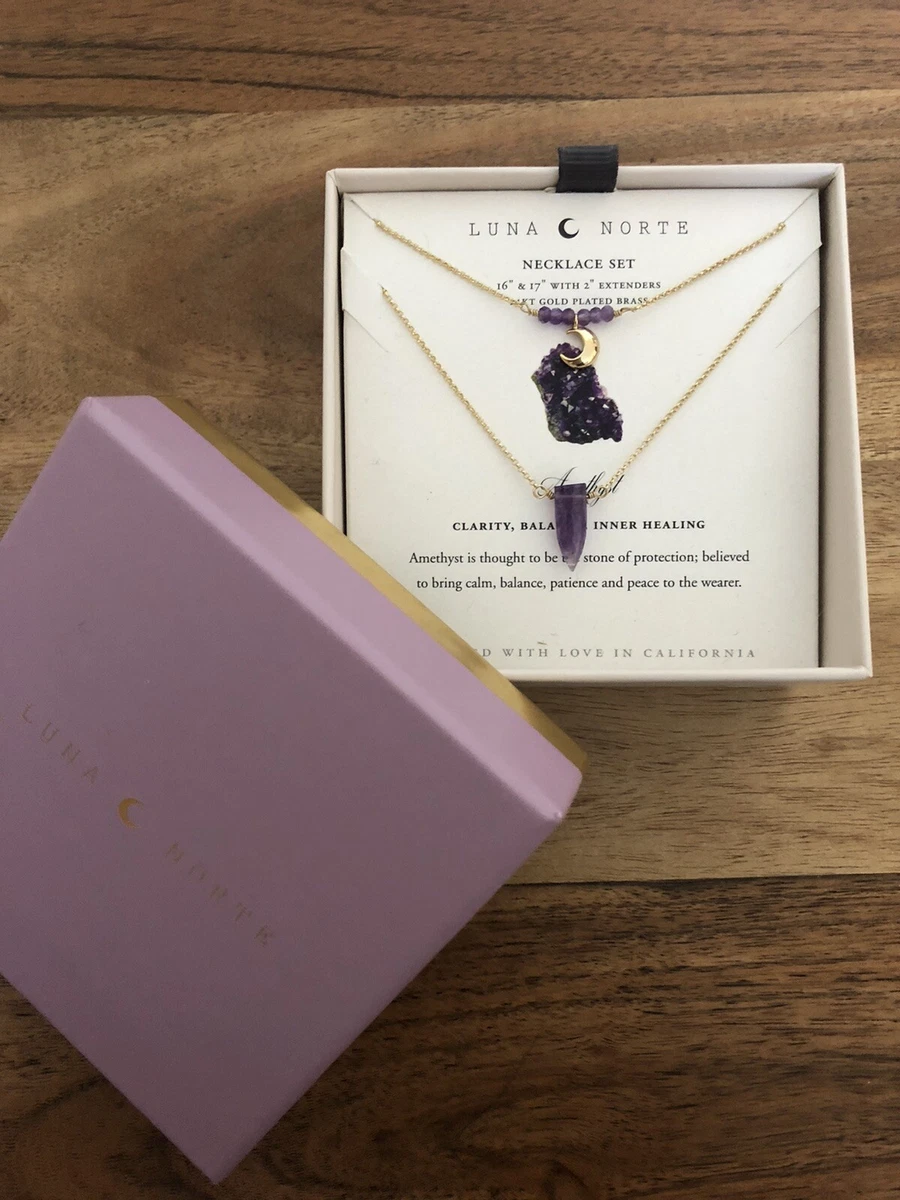 Luna norte amethyst necklace best sale set