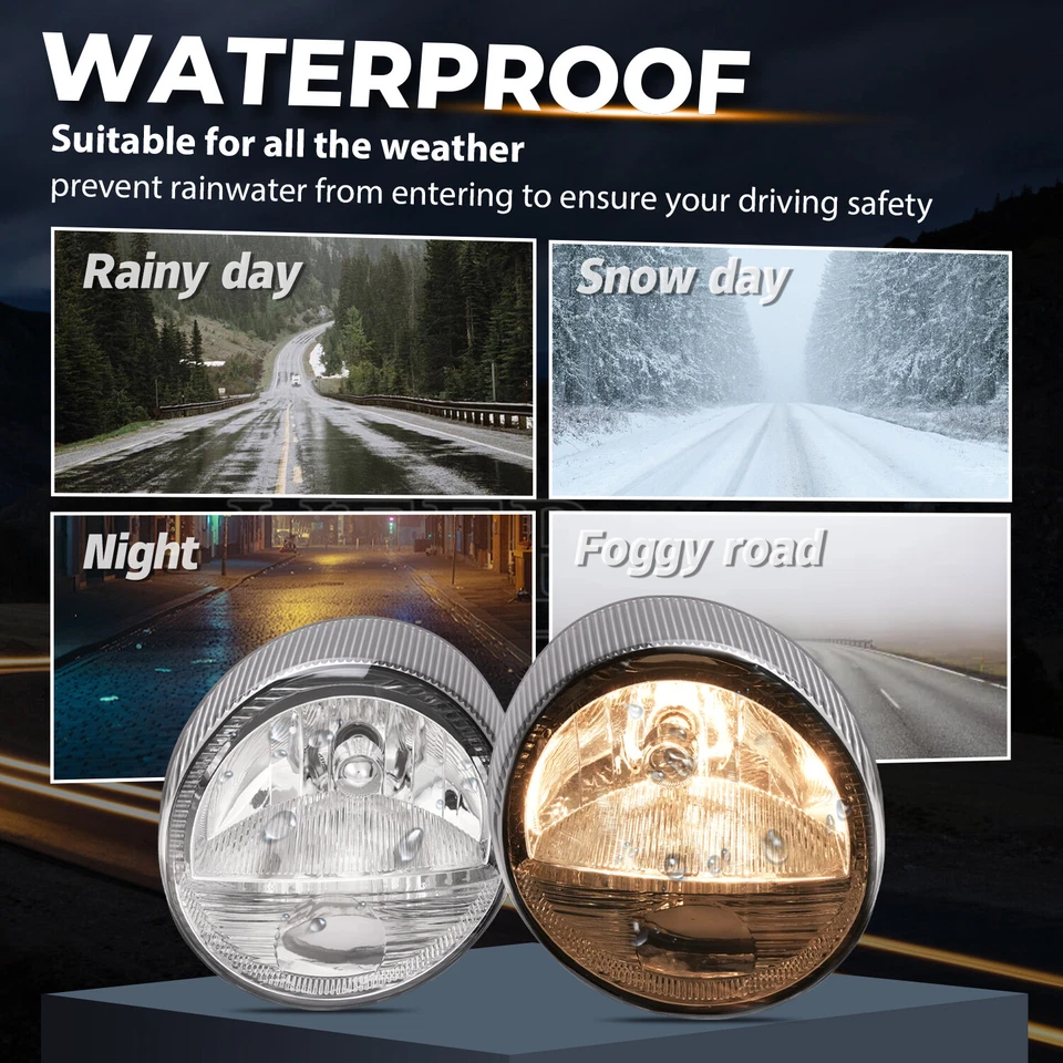 HECASA Headlights Set Driver Passenger For Ford Thunderbird 2002 2003 2004 2005 - Image 4 of 4