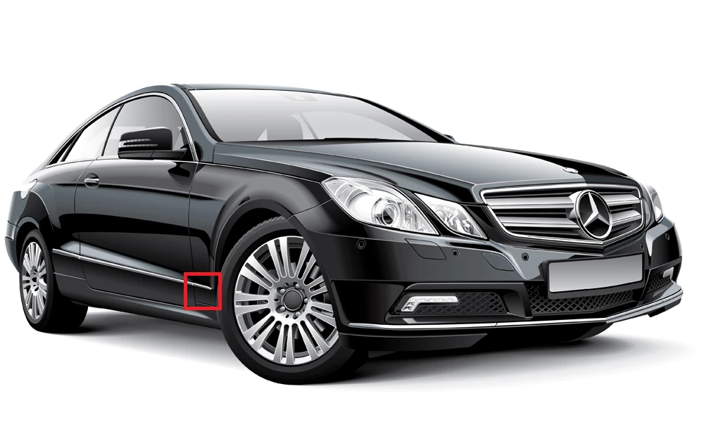 NEU MERCEDES BENZ E KLASSE W212 FRONT RIGHT CHROME FENDER TRIM