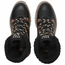 Bottes Roxy Delcand Noires – Style Combat, Suédé, Plateforme Femme (ARJB700655-BLK)