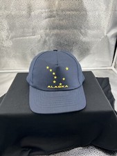 Vintage Alaska Snapback Hat Navy Blue Gold stars Snapback