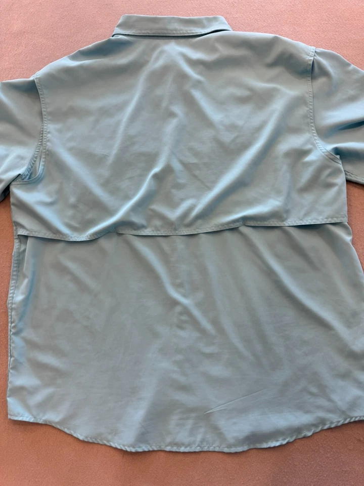 Рубашка мужская Cabela's для рыбалки на пуговицах размер XL синяя с карманами для активного отдыха с воротником - Изображение 4 из 4