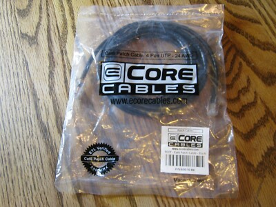 Unused Ecore Cable 10 Ft Cat6 Patch Cable Black New 