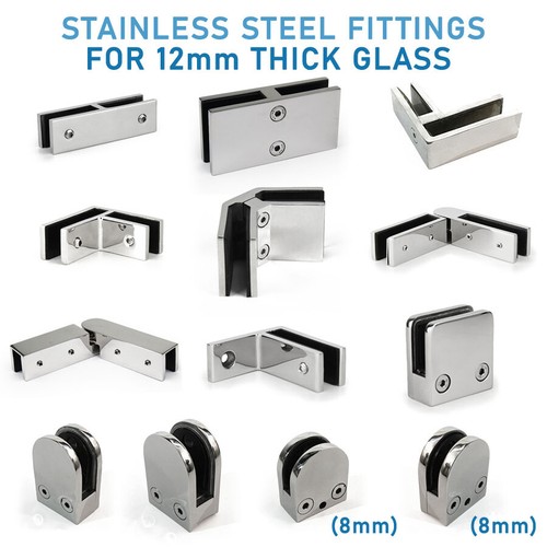 316 Stainless Steel 12mm Glass Fittings Balustrade Fence Clamp Joiner