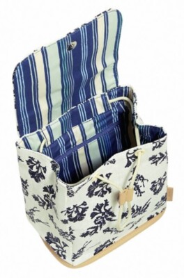Vera Bradley Straw Mini Backpack in Adrift Coral Blue Vera Bradley Women main image 4