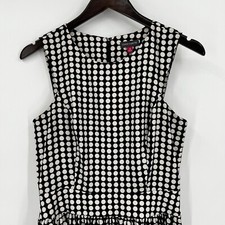 Vince Camuto Black & White Polka Dot Sleeveless Dress Size 4