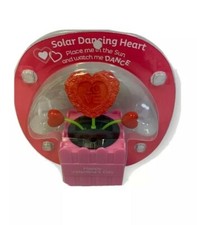 Solar Powered Dancing Heart Love Flower Valentines Day Pink  Red New