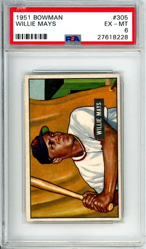 1951 Bowman Willie Mays #305 PSA 6 Giants 14353