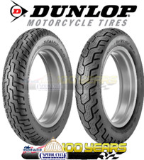Dunlop D404 Front And Rear Tire Set 10090-19 And 17080-15 Blackwall - 2 Tires