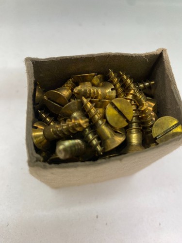Box Brass Countersunk Screws 3/4" x 11 Nettlefolds GKN Slotted Head Box of 144 - Picture 12 of 24