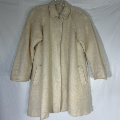 Vintage 60er Jahre Mohair Elfenbein Mantel Gr. 44 altes Geld leise Luxus Mob Frau neutral - Bild 4 von 23