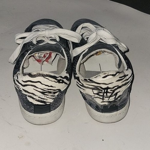 DOLCE VIDA Animal Print Tennis Shoes 10 Designer Casual Contemporary Snakeskin - Imagen 3 de 7