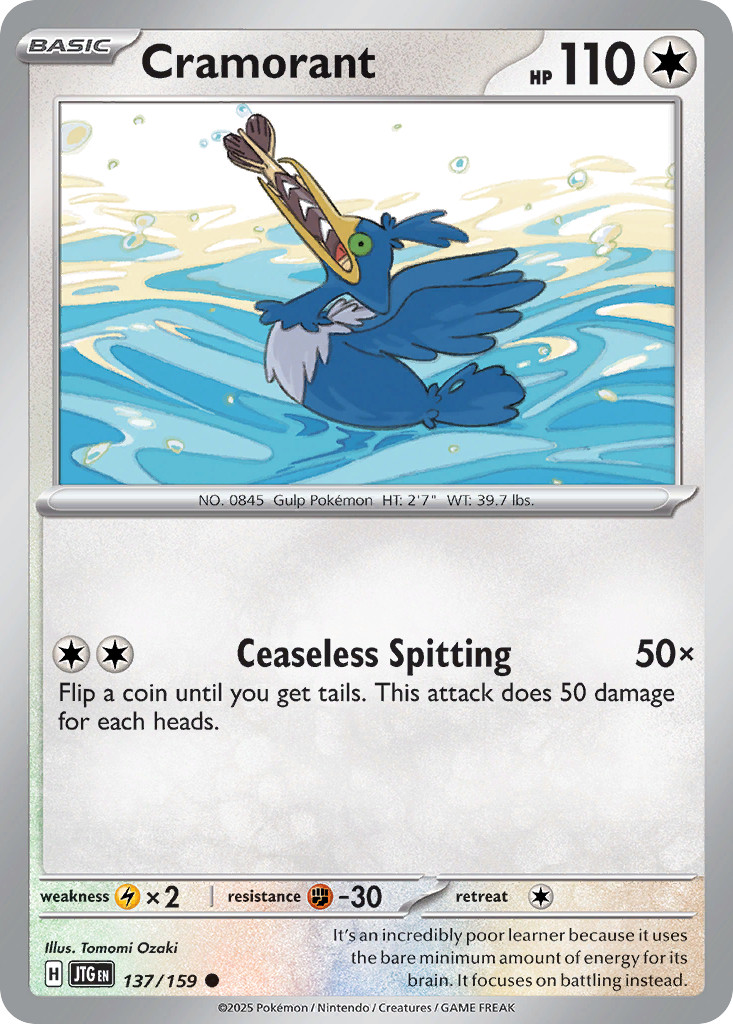 Cramorant 137/159 Journey Together Common Pokemon NM/M