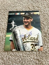 TERRY STEINBACH Signed Autograph 8x10 Photo OAKLAND A'S MVP BAS BECKETT B