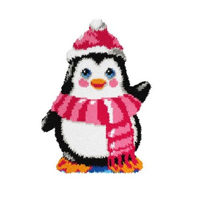 Orchidea Knüpfset: Kissen: Pinguin