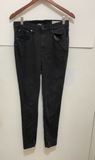 Rag  Bone Denim Jeans High Rise Ankle Skinny Soft Black 29 Stretch 29x27