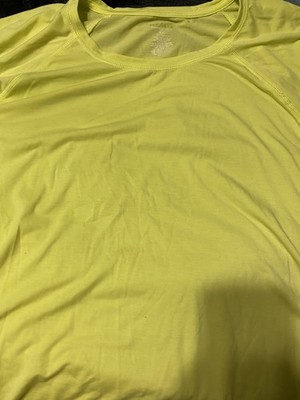 Tek Gear Essential Gear Women's Plus 3X Yellow Lightweight Crew Neck T-Shirt
