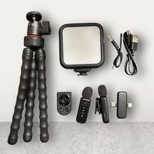 Vlogging Kit for Iphone/Android, Youtube Starter Kit with Wireless Microphone