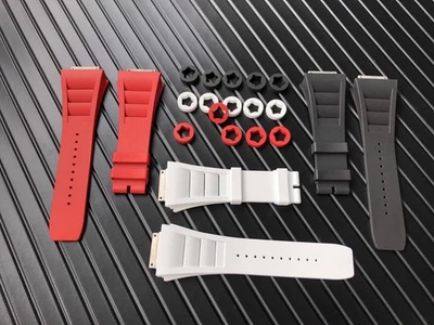 Ersatz Kautschuk Uhrenarmband passend für Richard Mille RM030 35-01 35-02 M Größe - Bild 1 von 4