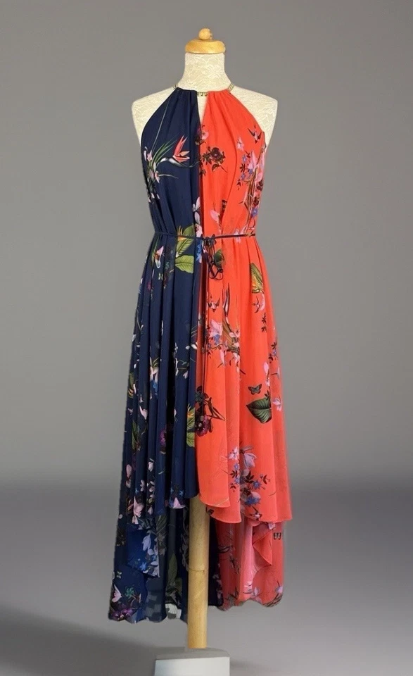 Ted Baker dress Hanie Tropical Oasis Hi-low Dress SIZE 1 UK 8 - Image 1 of 4