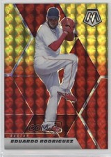 2021 Panini Mosaic Choice Fusion Red & Yellow Prizm 55/64 Eduardo Rodriguez 0nr3