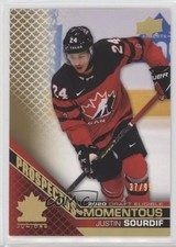 2022 Upper Deck Team Canada Juniors Electric Gold 37/99 Justin Sourdif #PM-6 o1h