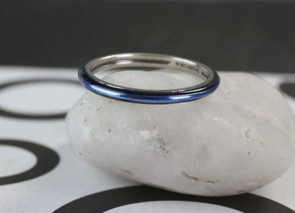 Pandora ME Electric Blue Ring Gr. 56 925 Silber 199655C02 Emaille blau V3-B56