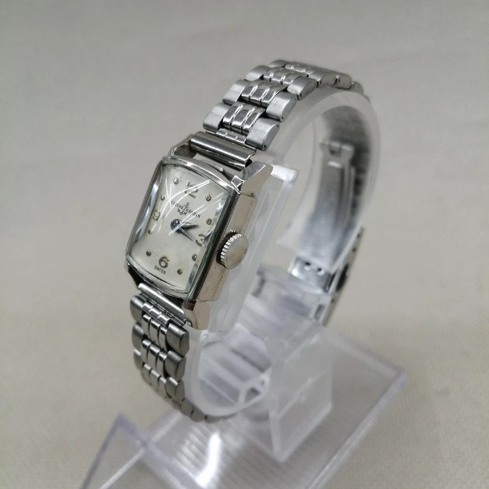 Reloj Ulysse Nardin Cara Cuadrada Banda Plateada Cuerda Manual Foto 3 de 4