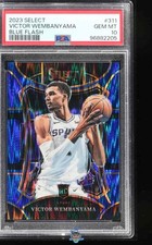 2023 Victor Wembanyama PSA 10 Select Mezzanine Blue Flash #311 90/99