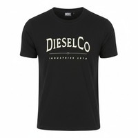 Diesel T-Diego-Boss Herren T-Shirt 2XL Schwarz Baumwolle Rundhals