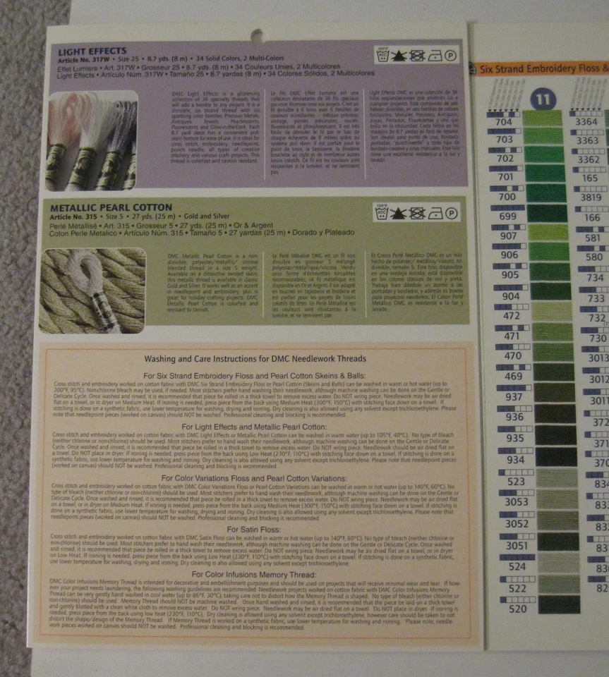 DMC Creative World Embroidery Floss Color Card Chart Needlework 2008 - Image 4 of 4