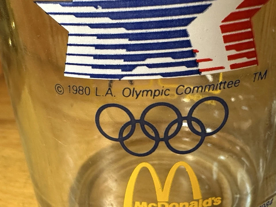 VTG MCDONALDS 1984 LOS ANGELES Olympics Coffee/Tea Cup/Mug GLASS Anchor Hocking - Image 4 of 4