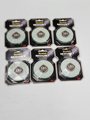 6 Rolls Scotch 15 LB Double Sided Mounting Tape 