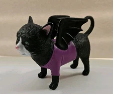 Ankyo Black Cat with Bat Wings Plastic Figure 5" PVC