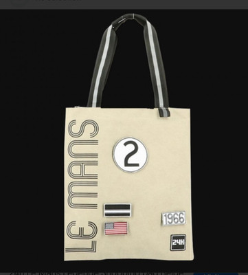 24h Le Mans Legende Tote Official Supply Canvas Suede Lined Iconic Auto Race NWT