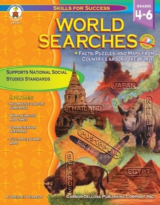 WORLD SEARCHES, GRADES 4 - 6: FACTS, PUZZLES, AND MAPS By Shirley Pearson