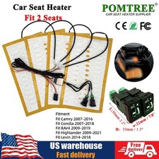 Car Seat Heater Kit 12v Heating Pads With Control Switch 2seats For Many Toyota