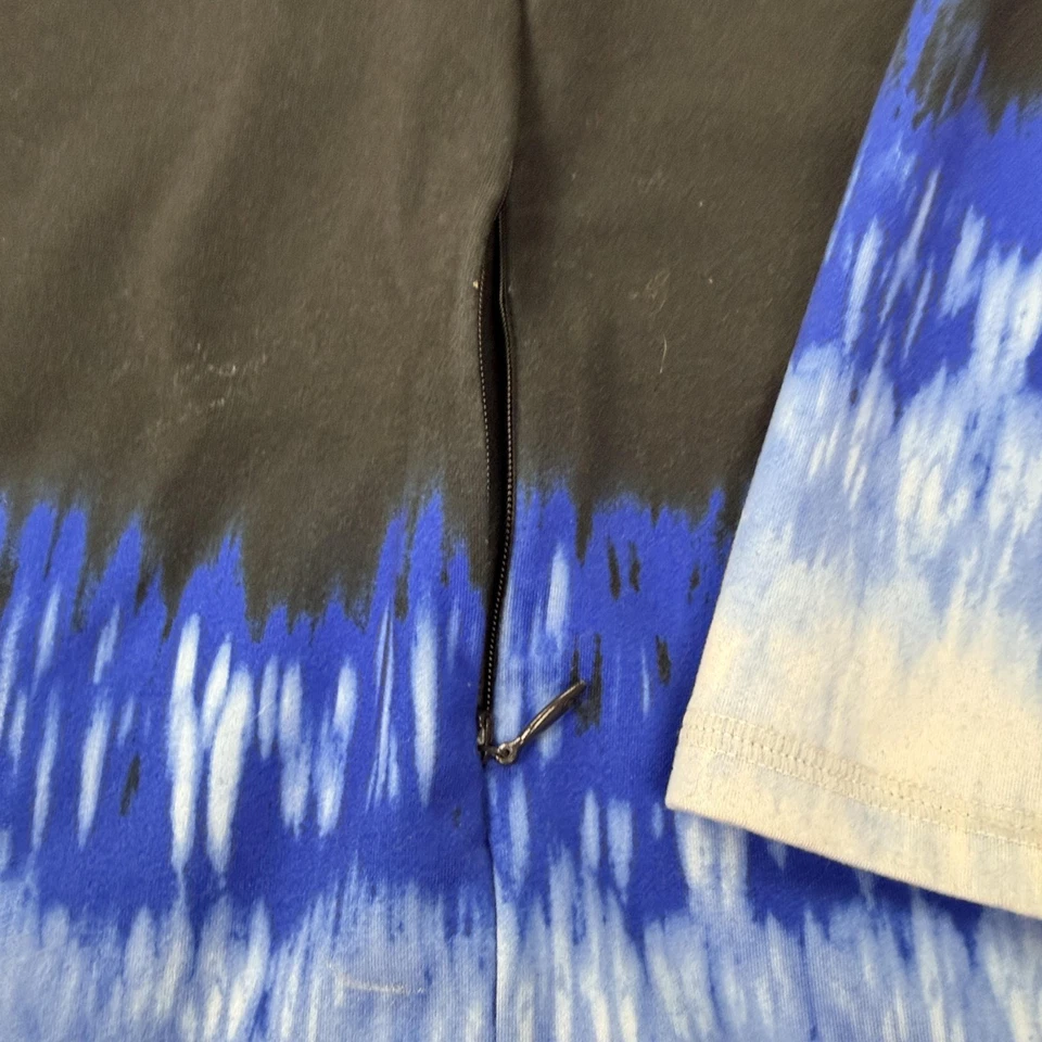 T By Talbots Pullover Womens 1X Black Blue Quarter Zip UPF 50 Sun Shirt - Image 3 of 4